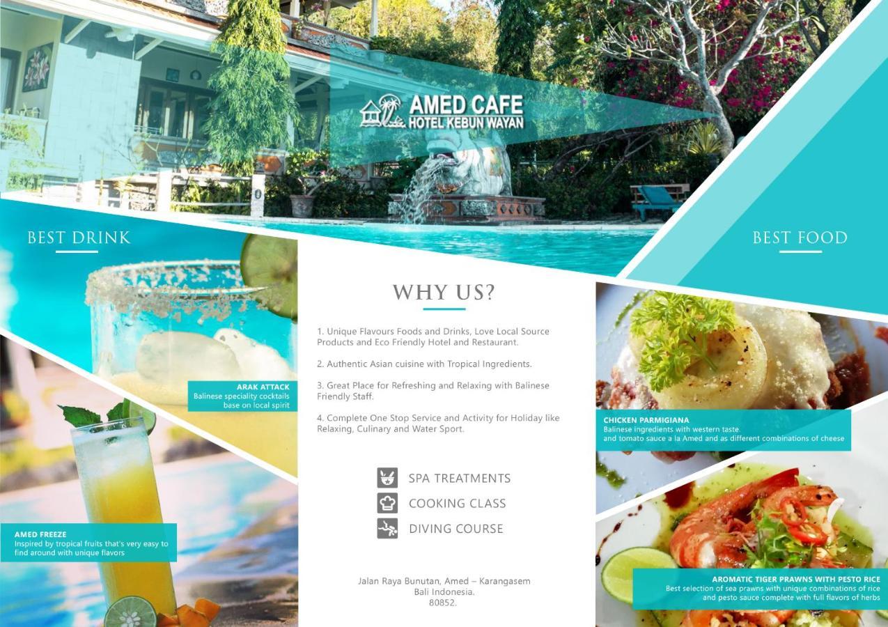 Amed Cafe & Hotel Kebun Wayan Exterior foto